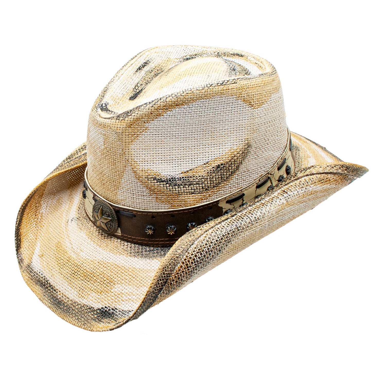 Roadrunner Toyo Straw 3.5 Inch Brim Star Cowboy Drifter Hat Doba Default